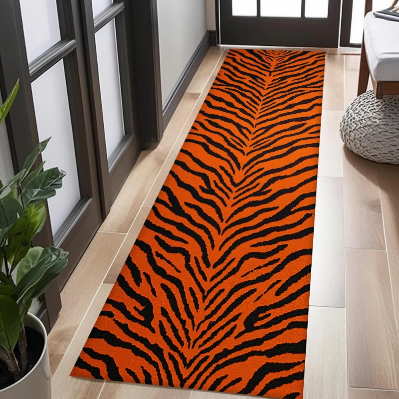 Retro Hexagon Geometric Pattern print Runner Rug,Corridor,Sofa Side,Entryway,Washable Runner Rug,Home Decor