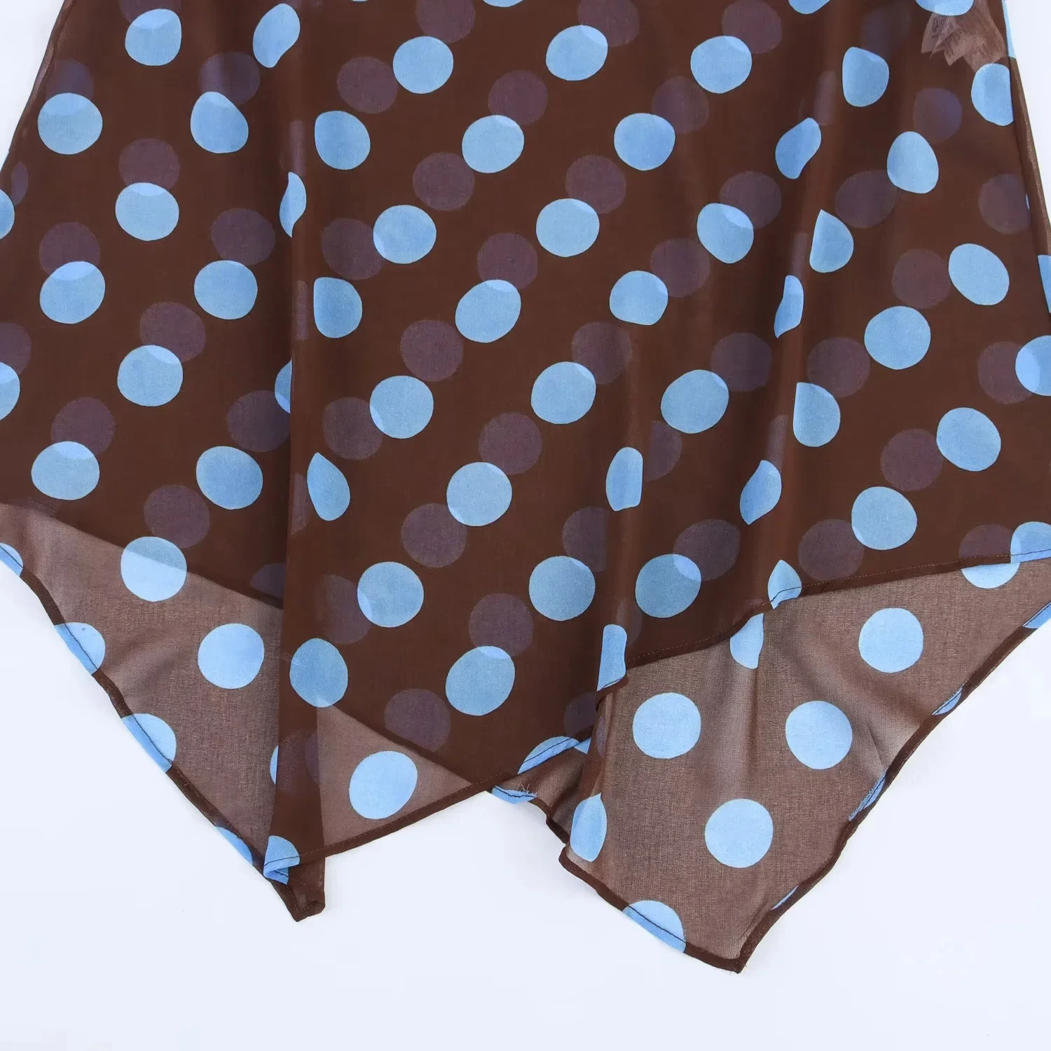 Polka Dot Printed Midi Skirts Two Piece Sets for Women 2025 Summer Chic Scarf Halter Top Suits Beach Woman 2 Piece Outfits   3.