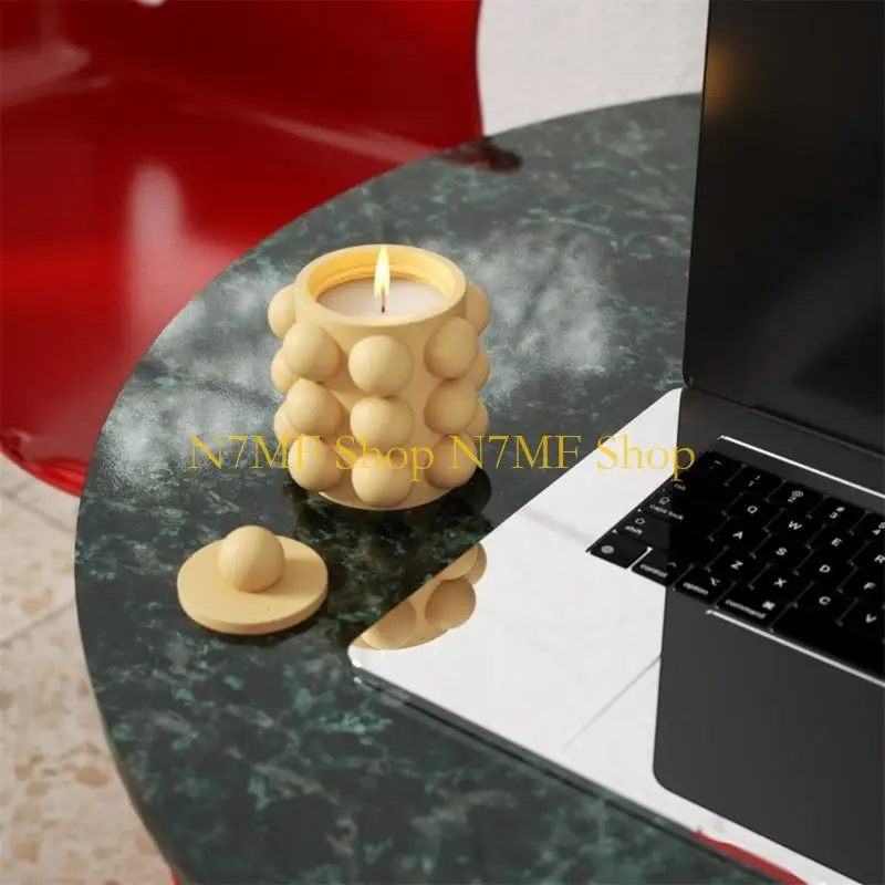 N7MF فقاعة صندوق تخزين قالب صب الخرسانة قالب من السيليكون DIY الحرف زخرفة أداة DIY بها بنفسك اناء للزهور ، حامل شمعة #5