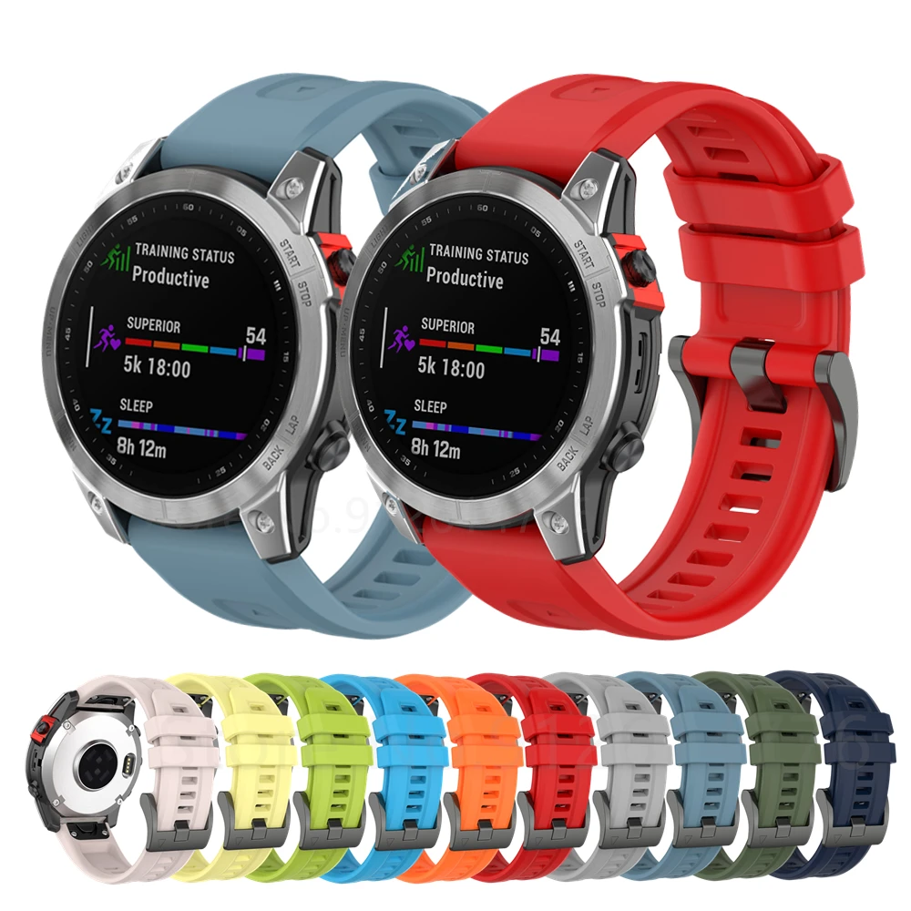Silikon Quickfit Band Straps Für Garmin Fenix 7X 6X 5X 7S 6S 5 S 7 6 5 3HR forerunner935 945 Smartwatch Sport Armband Armband