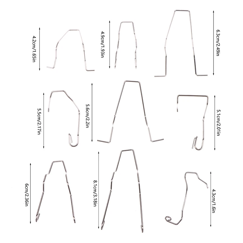 9Pcs Metal Headlight Bulb Spring Clips Fits For H1 H3 H4 H7 Car Headlamp Light Bulb Retainer Spring Clips Buckles Tools