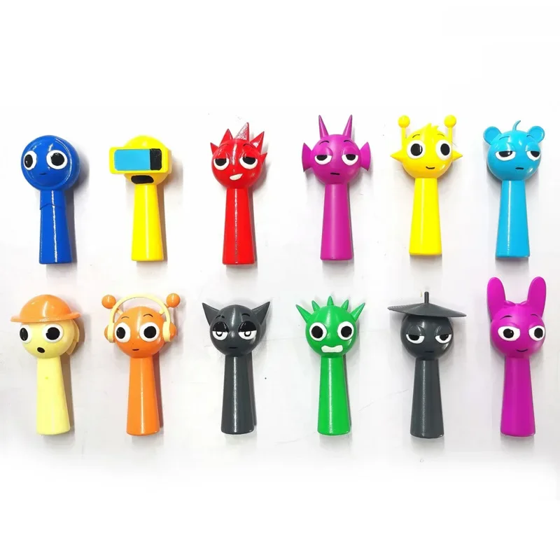 8cm Incredibox Sprunki Figure Deamond Dr Harrison Qurst 12pcs PVC Kawaii Model Collection Decoration Christmas Gift Toy For Kids