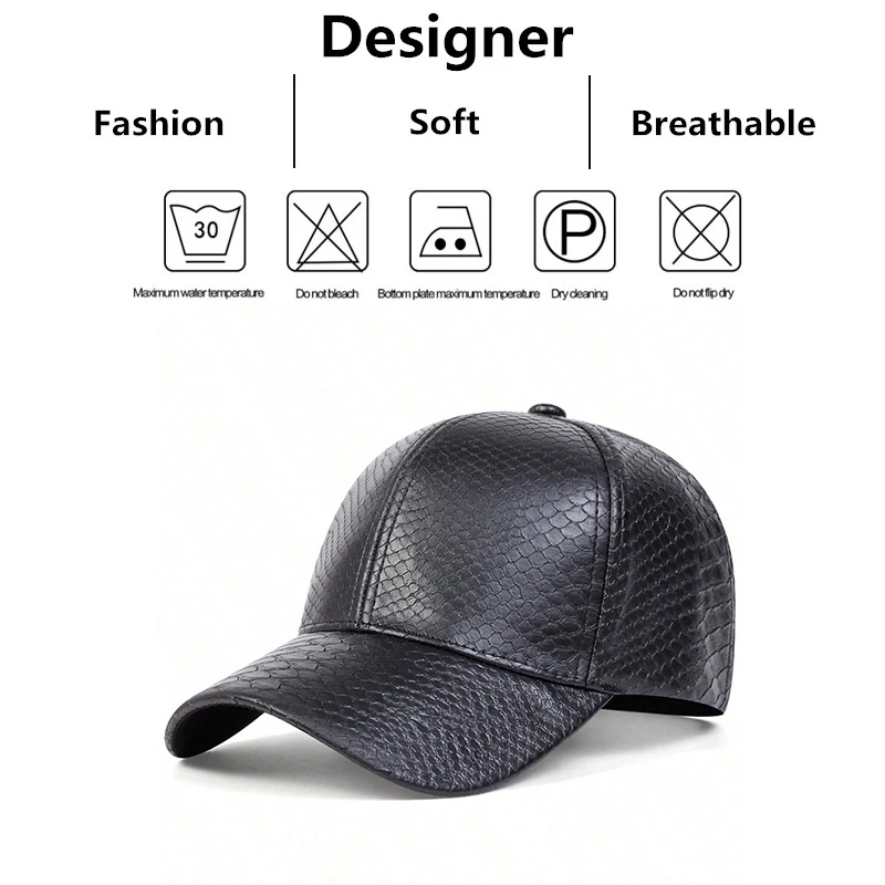 Unisex Crocodile Skin Personality Baseball Caps Spring Autumn Outdoor Adjustable Casual Hats Sunscreen Hat