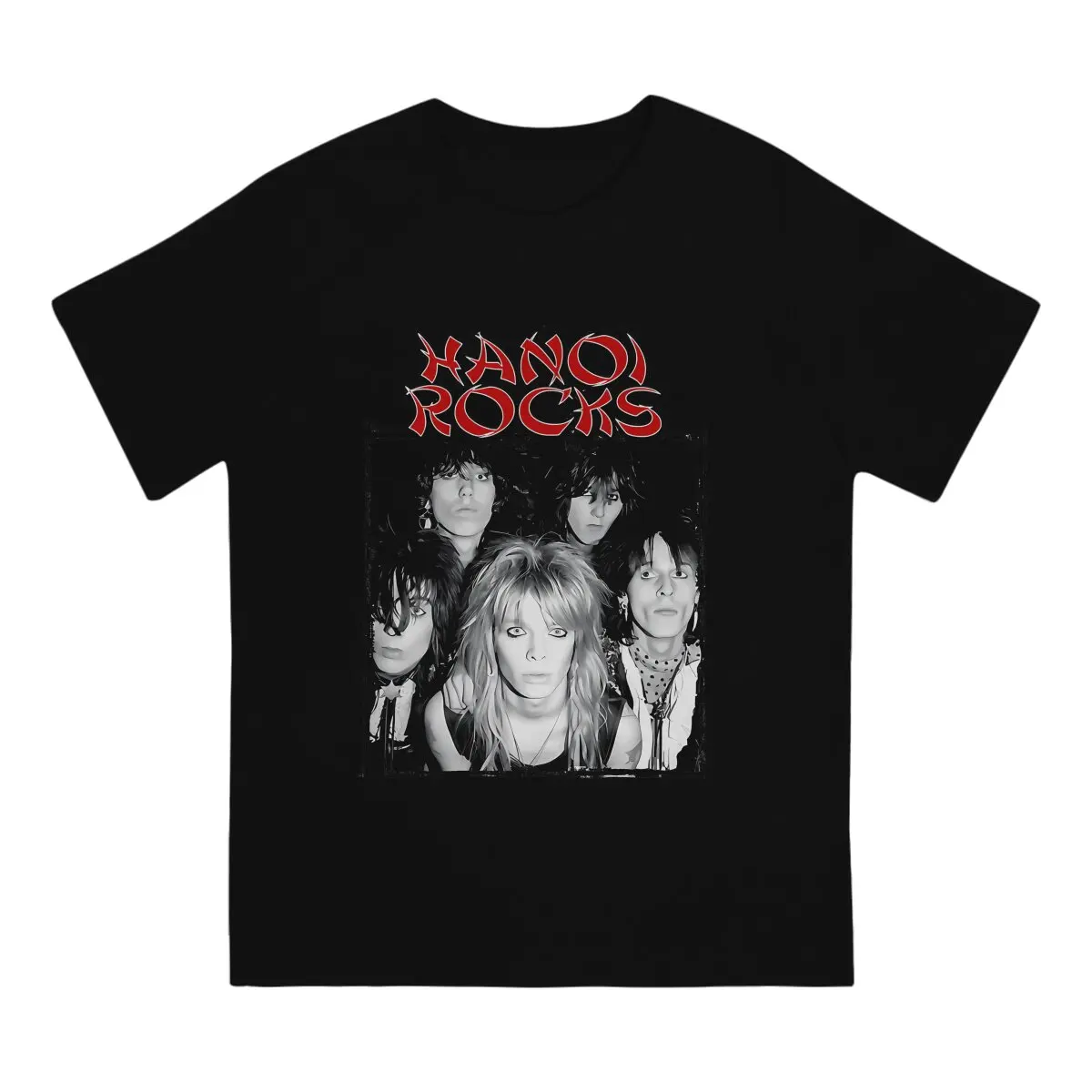 Hanoi Rocks Men T Shirt Hanoi rocks Novelty Tee Shirt Short Sleeve O Neck T-Shirt 100% Cotton Adult Clothes