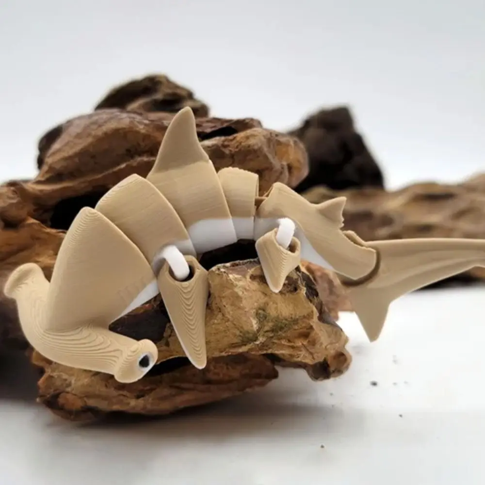 Flexible Joint Hammerhead Shark Ornament Deformable Body 3D Printed 3D Printed Animal Small Size Realistic Design