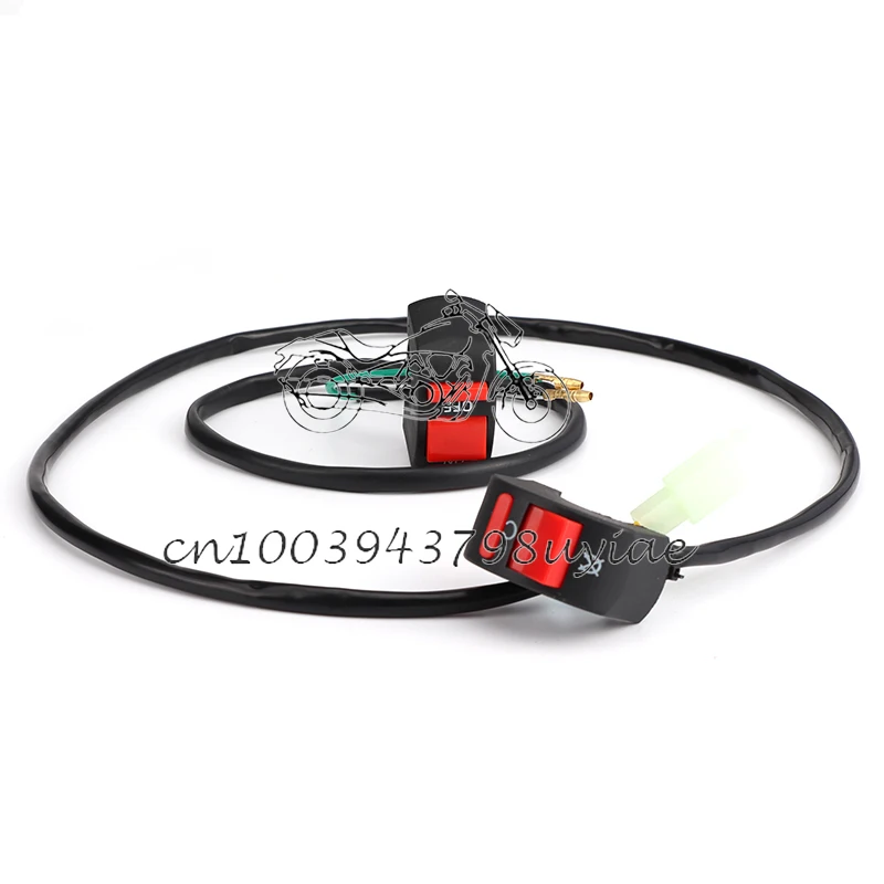 Motorcycle Handlebar Flashing Switch Moto Light  ON OFF Button ATV Bike DC12V/10A Both Interfaces Ways Parts Universal