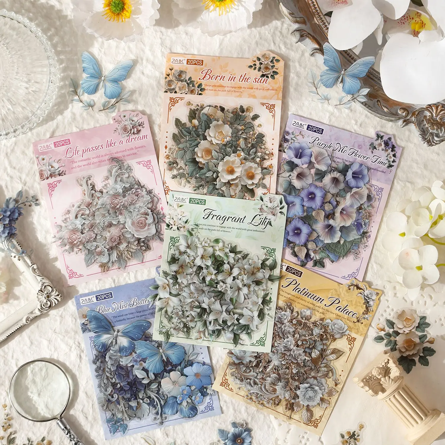 

20 шт./1 лот, кавайные наклейки для скрапбукинга, виноградная лоза, теневая резьба по краям, мусорный журнал, золотой планировщик, канцелярские принадлежности, декоративные