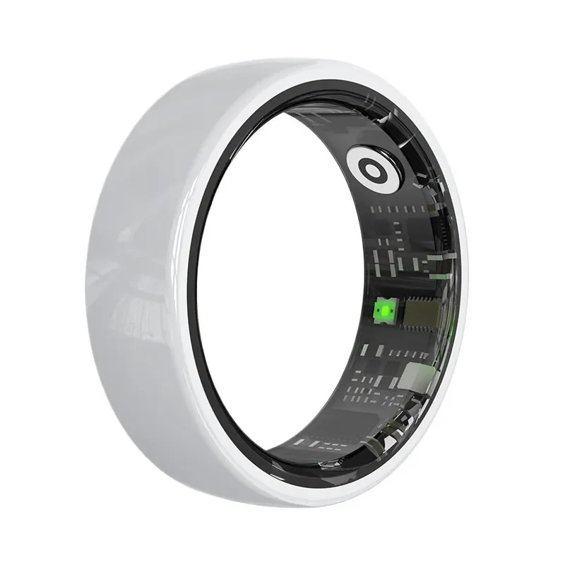 Qring Smart Ring for Men Women Ceramic AI Health Tracker Heart Rate Sleep Monitor Fitness Activity Counter Jewelry
