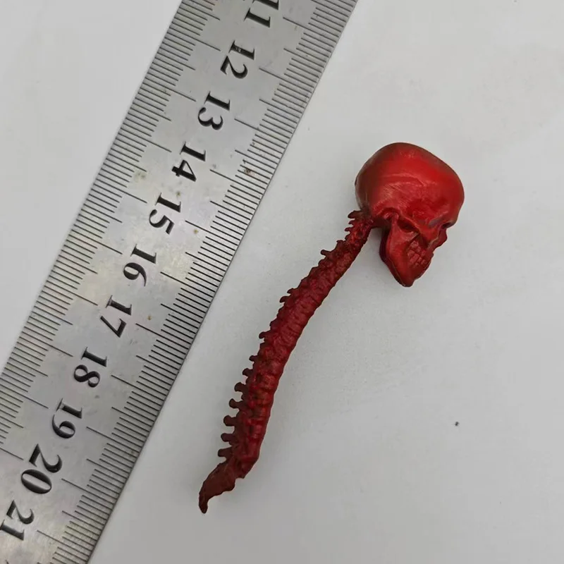 Modello di teschio di Vertebra di scheletro umano alieno in scala 1/12 per la collezione di Scene di giocattoli di Action Figure da 6 pollici