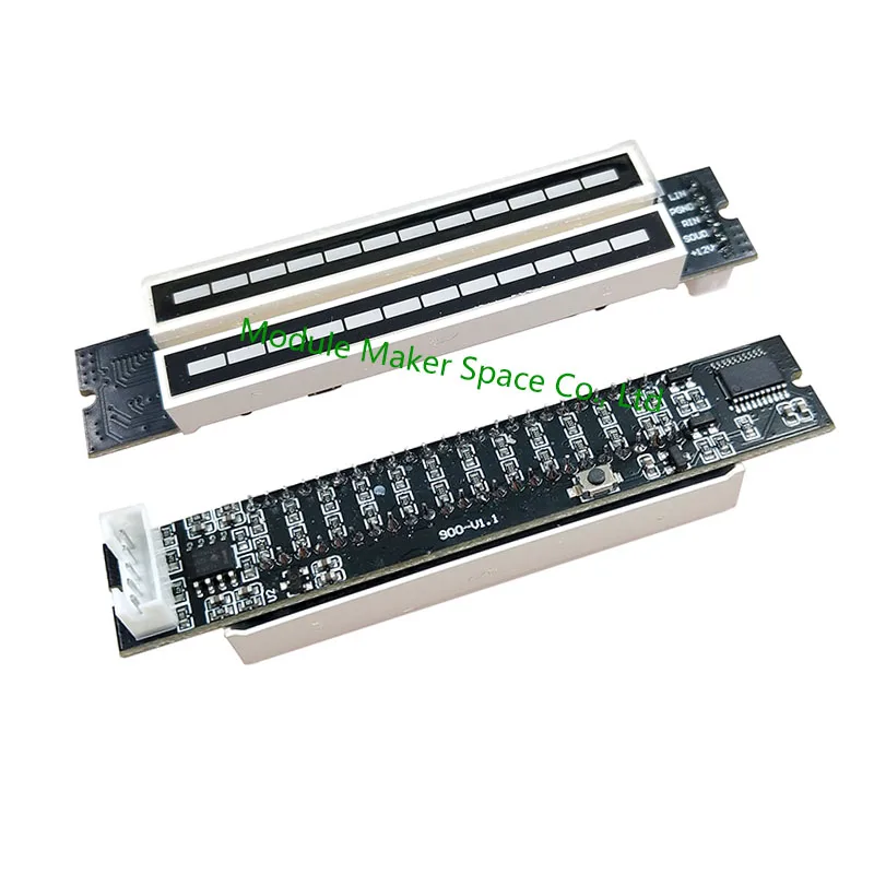 مؤشر مستوى الموسيقى LED المزدوج 12 بت قابل للتعديل سرعة الضوء VU متر مكبر صوت استيريو مجلس مع وضع AGC لتقوم بها بنفسك عدة