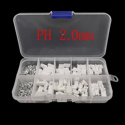 230Pcs/Box JST PH2.0 Pitch 2.0mm Male and Female Plastic Housing Wire Connector 2/3/4/5 Pin PH Plug Socket Terminals DIY Kits