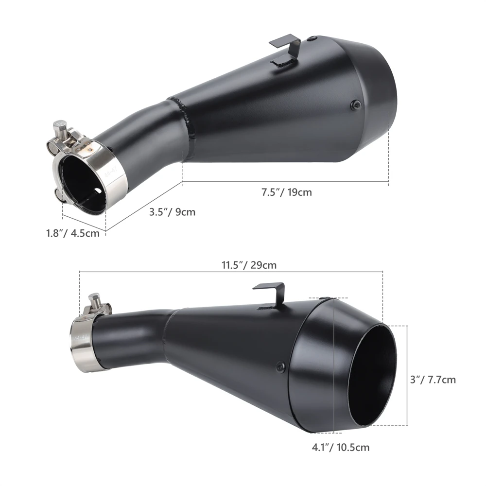 M4 Matte Black Slip-On Exhaust Muffler with Heat Shield Cover for Suzuki GSXR1000 GSXR1000R 2017-2024