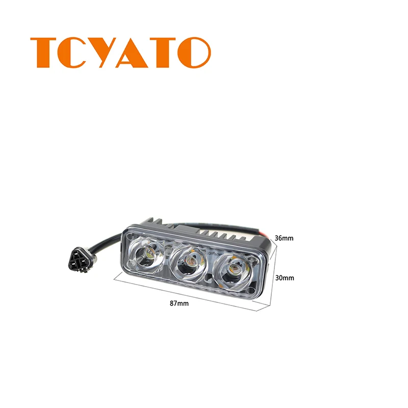 

TCYATO LED grille daytime running light turn signal super bright white yellow LED lens