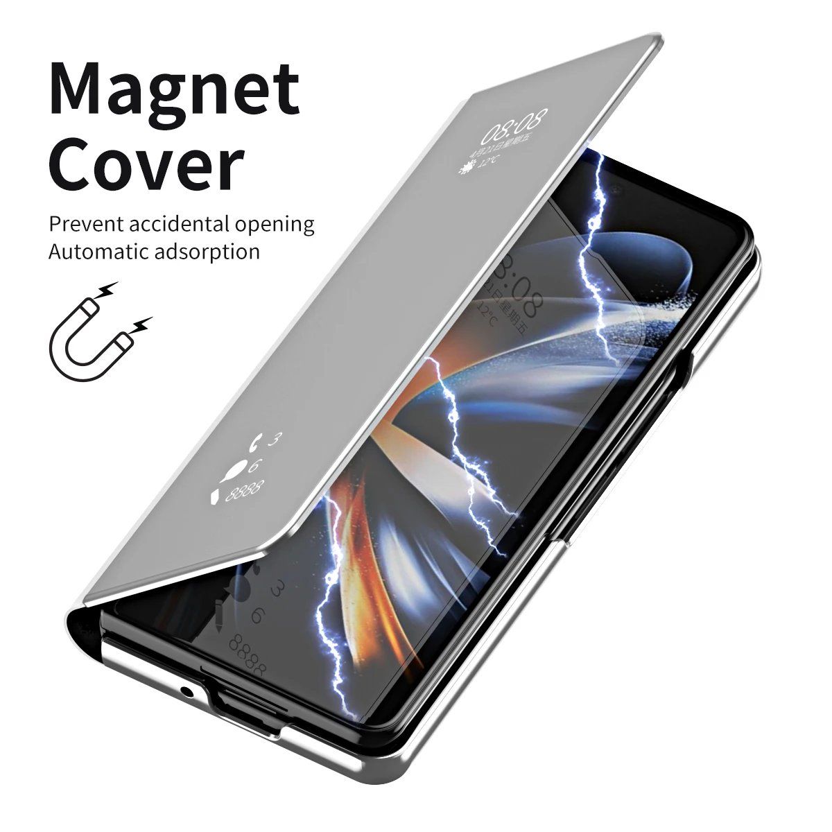 

Mirror Leather Ultra thin Full Package Phone Case For Samsung Galaxy Z Fold 6 5 4 3 5G Metal Lens Stand Folding Protective Case