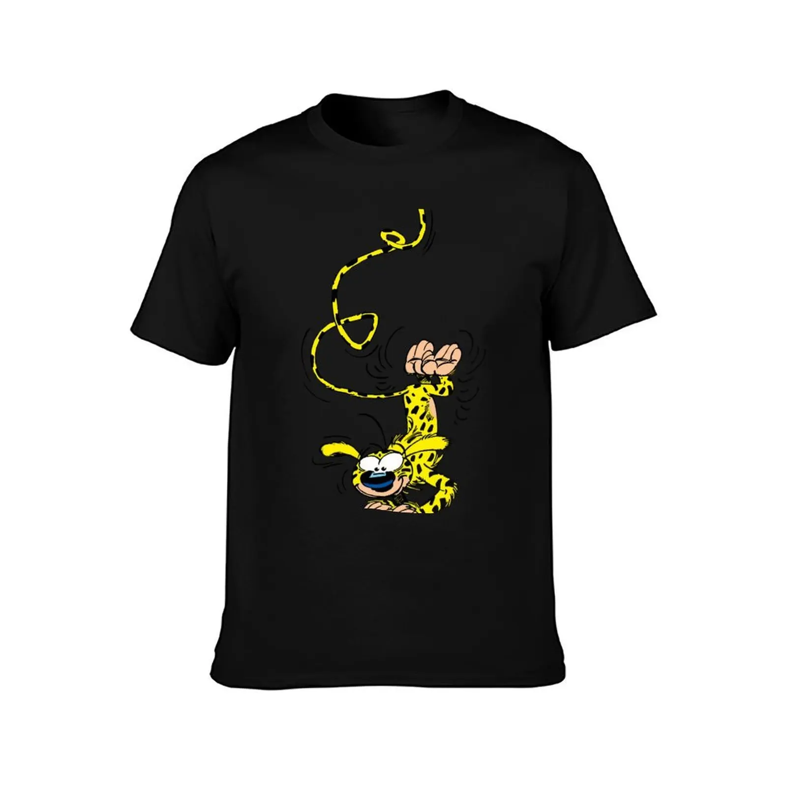 Marsupilami handstand T-Shirt, Summer Casual Cotton Tee, Oversized Streetwear Tops, Vintage Graphic Print, Unisex Men Women