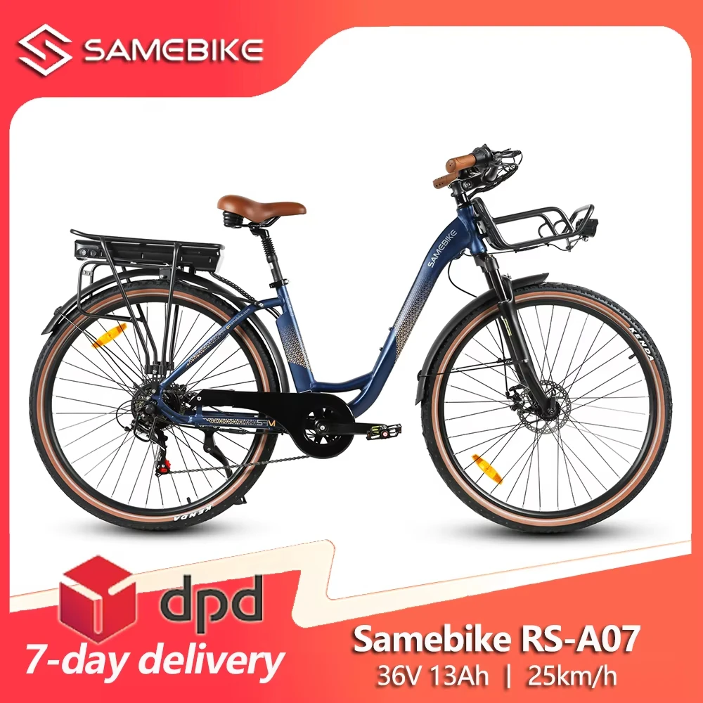 

SAMEBIKE RS-A07 Ebike 28-дюймовая шина из алюминиевого сплава Ciye электрический велосипедный двигатель 36 В 13 Ач аккумулятор дисковый тормоз электрический велосипед