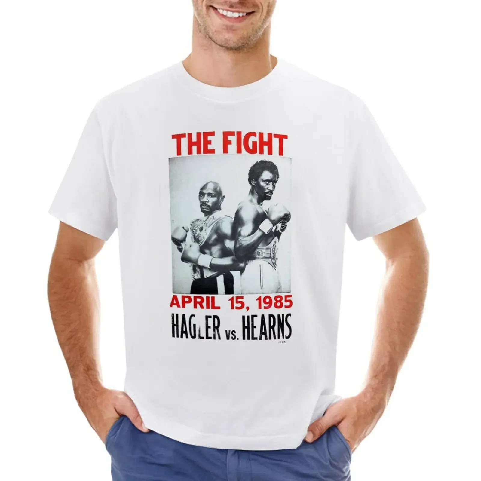 Boxing and Boxers: 1985 Mega Middleweight Fight T-Shirt hippie clothes plus sizes mens clothing