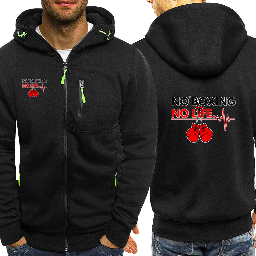 2025 Spring and Autumn Men's Logo Printed Fashion Cardigan Long Sleeve Comfortable Drawstring Jacket Hoodie Jacket