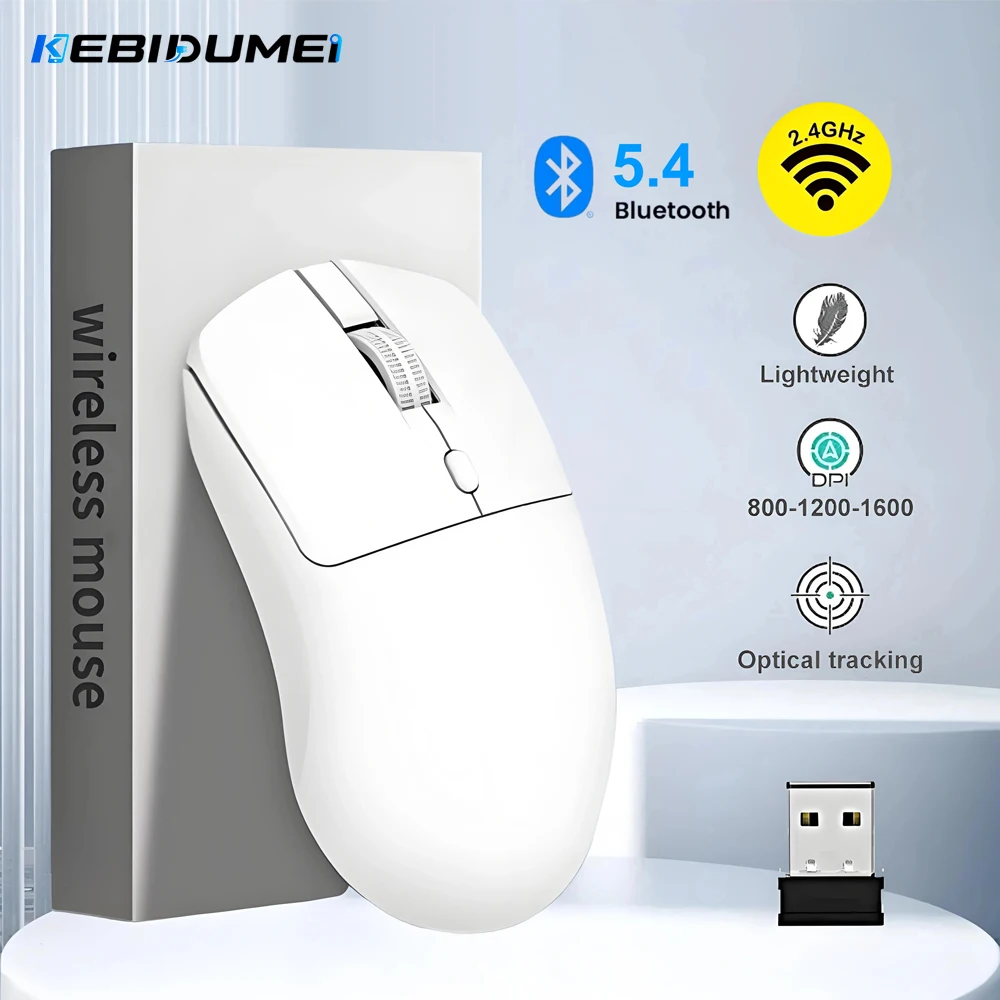 KEBIDUMEI Wireless 2.4G Mouse Light Weight Ergonomic DPI Adjustable Plug And Play Low Noise Button Office Mice  for PC Laptop