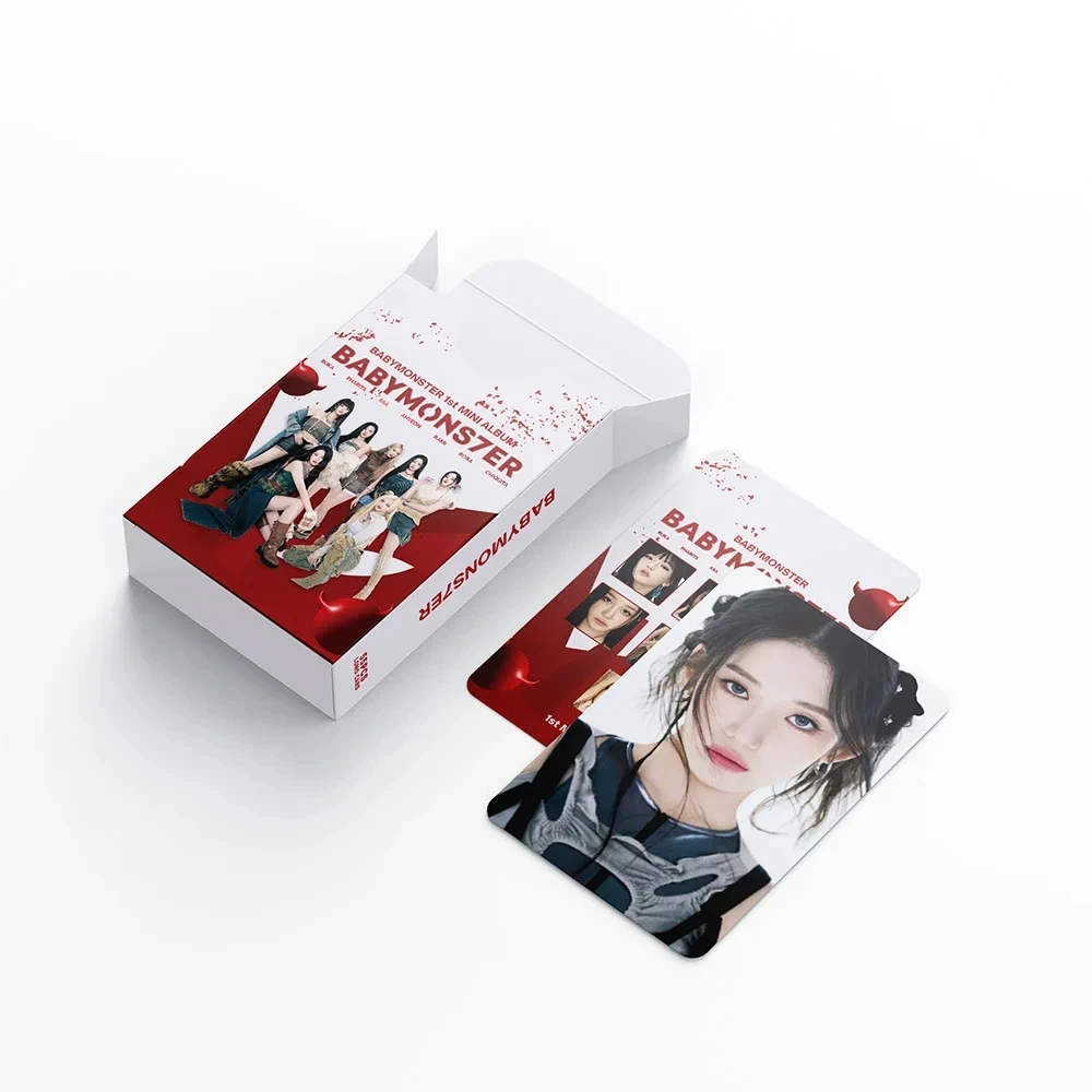 Imagem -04 - Cartões Kpop Idol Lomo Novo Álbum hd Photocard Coleção de Presentes Haram Rora Asa Ruka Babymonster 7er 55 Peças por Conjunto