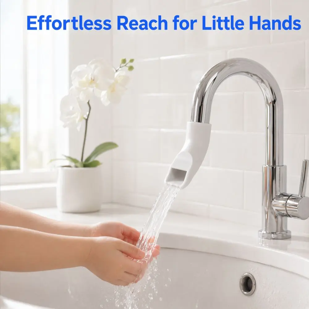 Splash-proof Kitchen Faucet Extender Extended Length Durable Water Outlet Nozzle Sturdy Detachable Water Faucet Extender