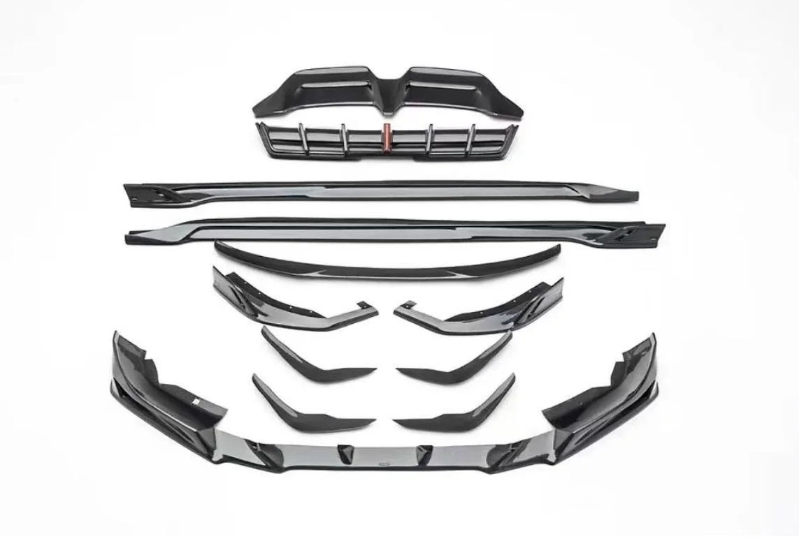 Para BMW XM 2023 2024 2025 ReaI parachoques de fibra de carbono seco labio delantero labio trasero faldas laterales ala trasera cuchillo de viento Baojiao Kit de alerón
