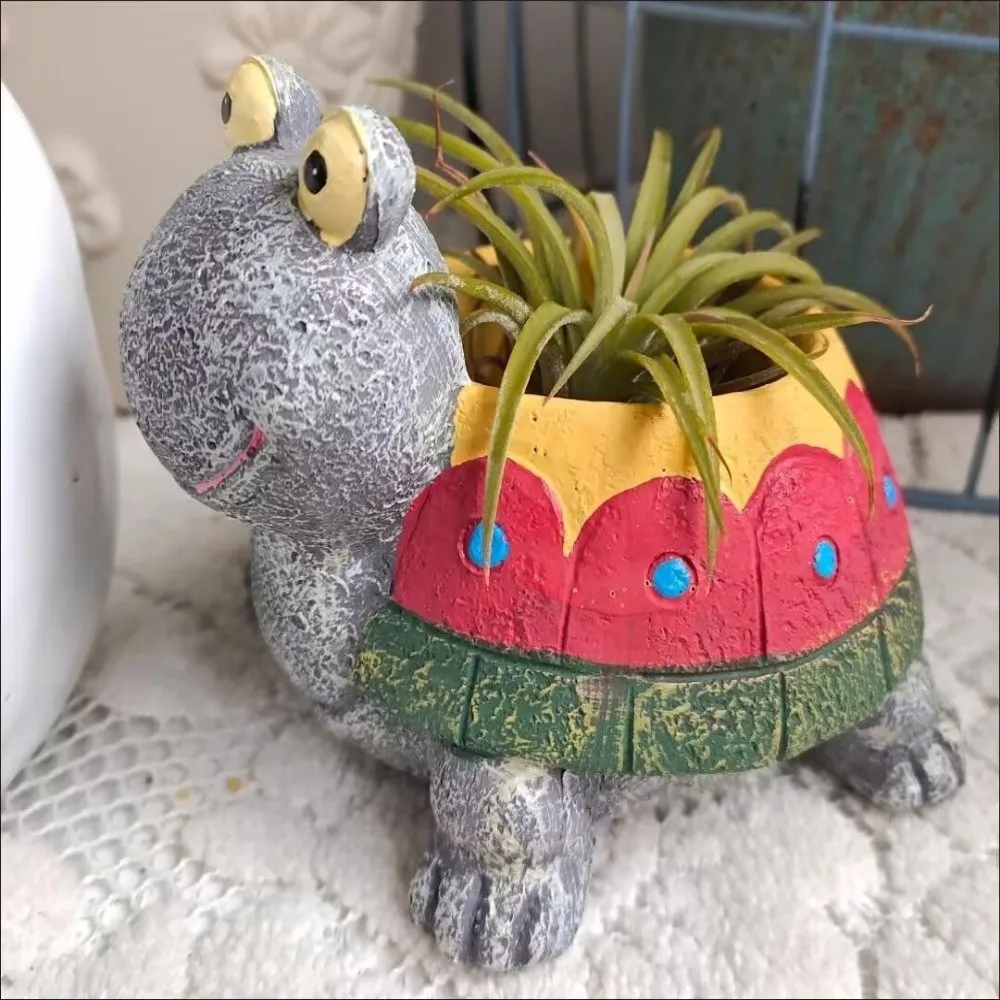 Storage Box Dog Flower Pot Tortoise Funny Plant Holder Desktop Ornaments Rabbit Flowerpot Tabletop