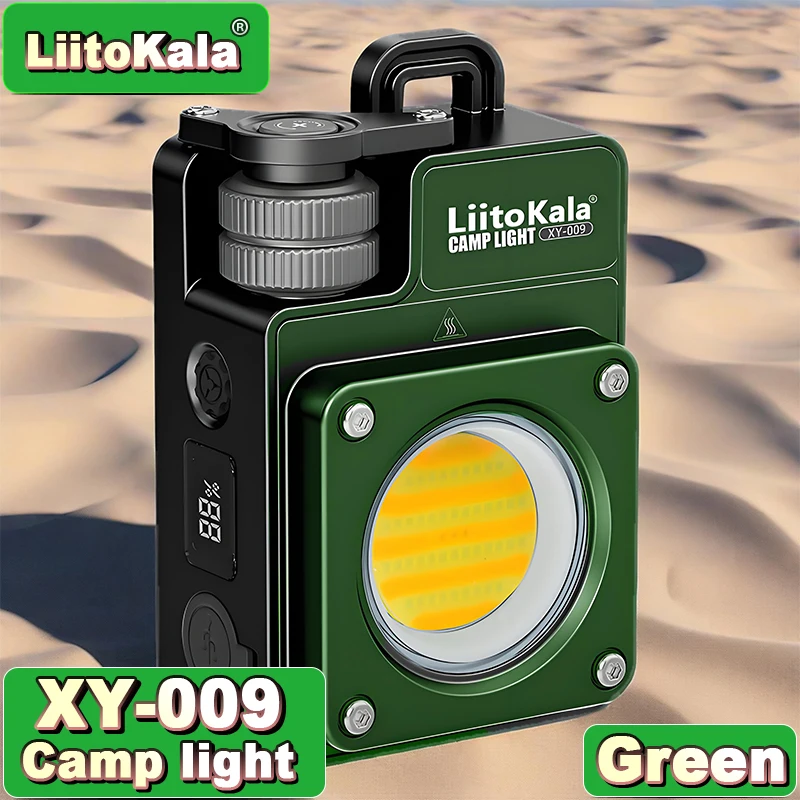 

LiitoKala XY-009 3500LM Outdoor Light – Rechargeable, Waterproof, Magnetic Base, Digital Display, 12H Runtime, Compact