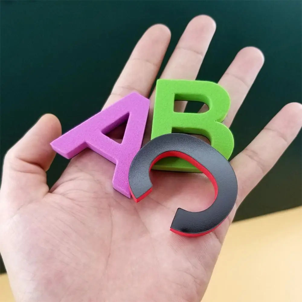 24pcs Soft EVA Magnetic Letter Sticker EVA Foam lavabile Magnetic Letter frigorifero Sticker numero di lettere dell'alfabeto magnetico