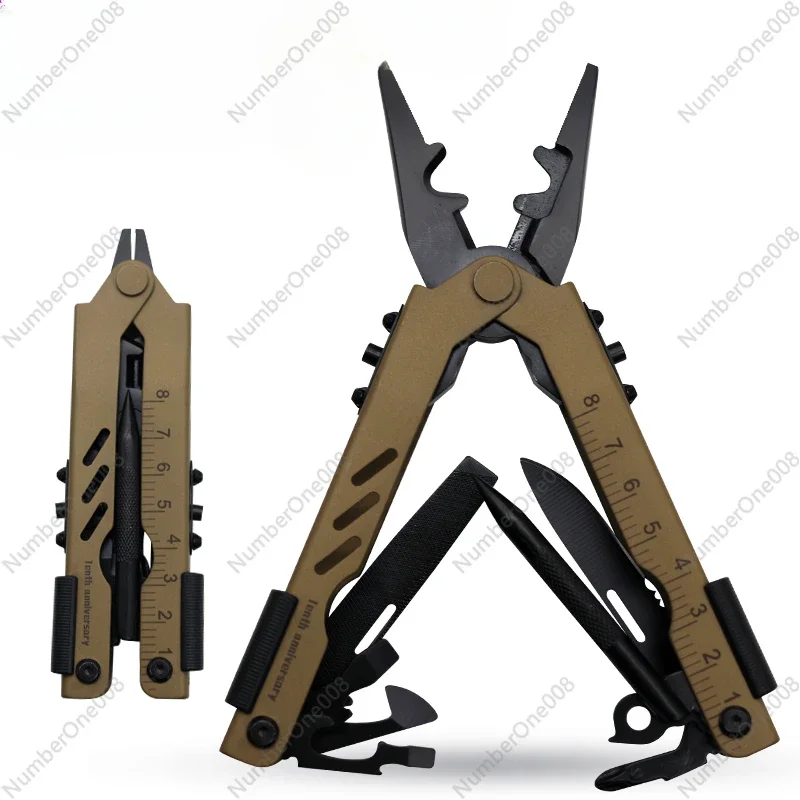 Outdoor Folding Tool Pliers Tactical  Camping Knife EDC Multifunctional Telescopic