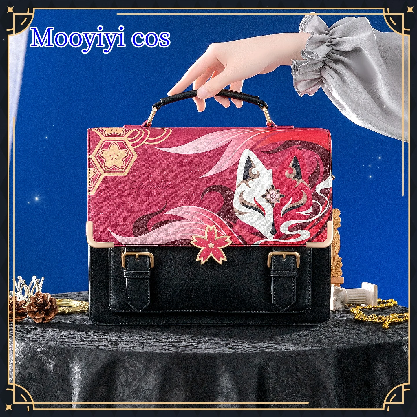 

Game Honkai: Star Rail Sparkle Cosplay Costume Bag Preppy Bag Large space Metal detail prop decoration Cute bag quality Good