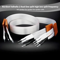 Nordost Valhalla 2 Reference 2 to 4 Speaker Cables OFC Silver Plated Loudspeaker Wire with Rhodium Plated Serrated Banana Plugs