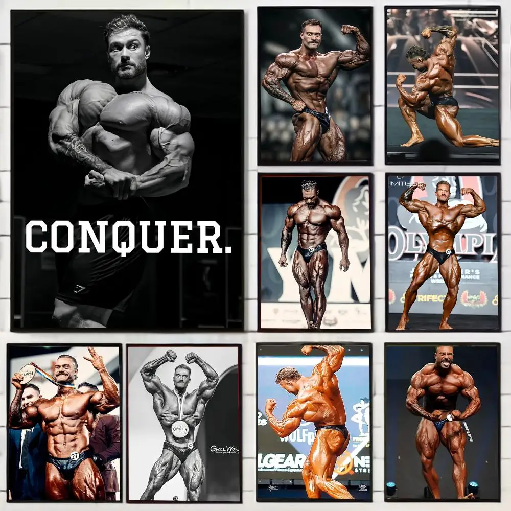 Chris Bumstead Bodybuilder Fitness Painting Calligraphy Stylish Wall Art Poster, Bedroom Living Room Home Decor Gift