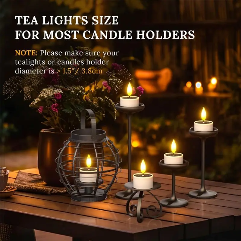ABGH-Solar Lights Outdoor Solar Candles Outdoor Waterproof Flameless Candle For Lanterns Patio Garden Camping