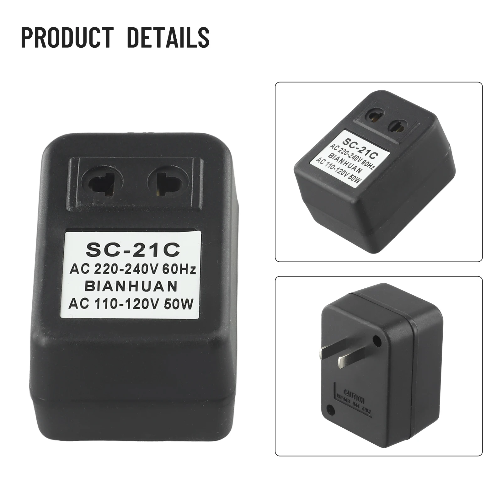 1pcs Step Down Transformer Travel Adapter AC 220V To110V 220V To110V Voltage Converter For Electronic Devices Up To 50 WATT