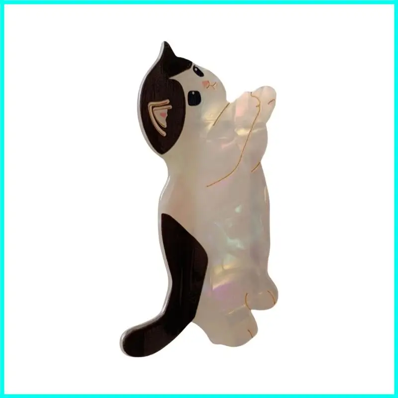 

Unique Hair Claw Clip Large Nacreous Hair Claw Hair Adornment Elegant Kitten Hair Claw Clip Hair Ornamentation