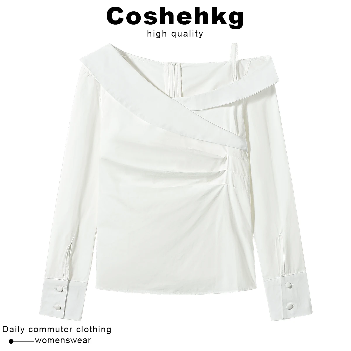 

Women Shirts and Blouse Y2k 90s Vintage Korean Style Harajuku 2000s Elegant Polo-Neck Long Sleeve Shirt Top 2025 Clothes Autumn
