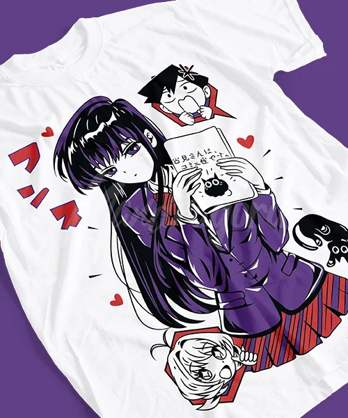 T-shirt For Anime Komi Can’t Communicate con su Diario Personajes