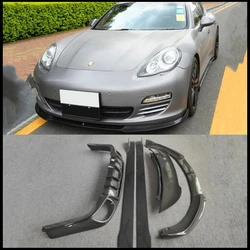 For Porsche Panamera 970.1 2010-2013 Real Carbon Fiber Front Lip Rear Bumper Diffuser Side Skirt Trunk Spoiler Body Kit Splitter