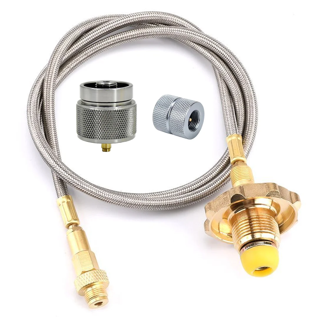 Asian Outdoor Camping Gas Stove 100cm Extension Cord + MAPP Adapter + Universal Valve Set