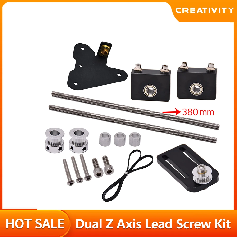 Dual Z Axis Lead Screw Kit For Ender3 / Pro CR10 Upgrade Kit Tension Pulley Set Timing Belt Kit 3D Printer Part Z Axis Kit