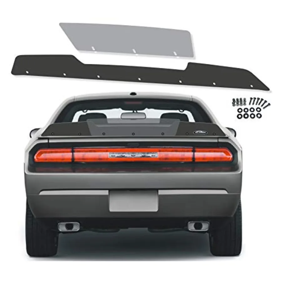 

Venom Series 2 Piece Wickerbill Spoiler for 2008-14 Challenger RT SRT Hellcat Scatpack SRT8 Models Black Includes Free RivNut T