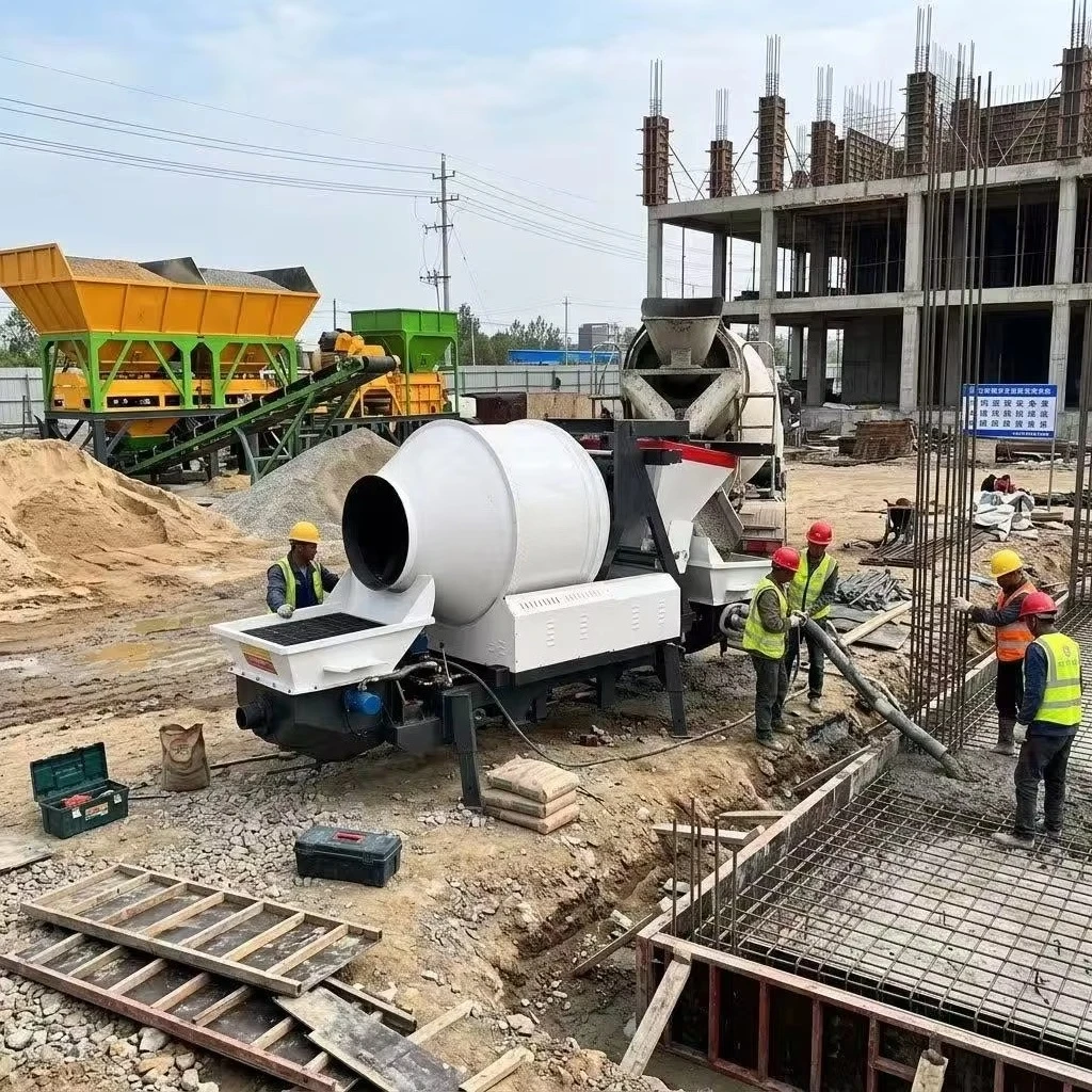 Concrete Mixer Pump with Integrated System and High-Pressure Delivery Unit for Efficient Construction Projects