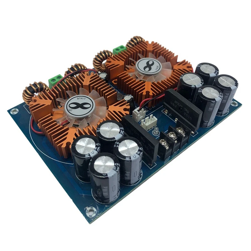 

XH-M254 высокомощная двухъядерная плата цифрового усилителя TDA8954TH с вентилятором 420Wx2, модуль усилителя звука, простой в использовании