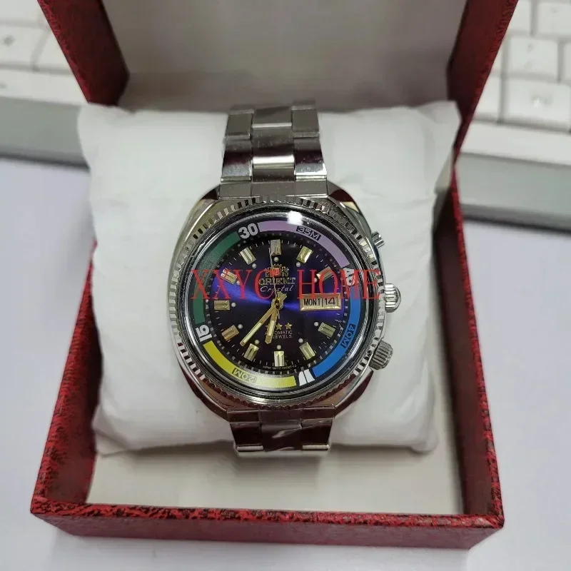 Automatic Mechanical Watch Double Lion Multi Color Oriental Land Sea Air Men\'s Wrist Watch 1990s