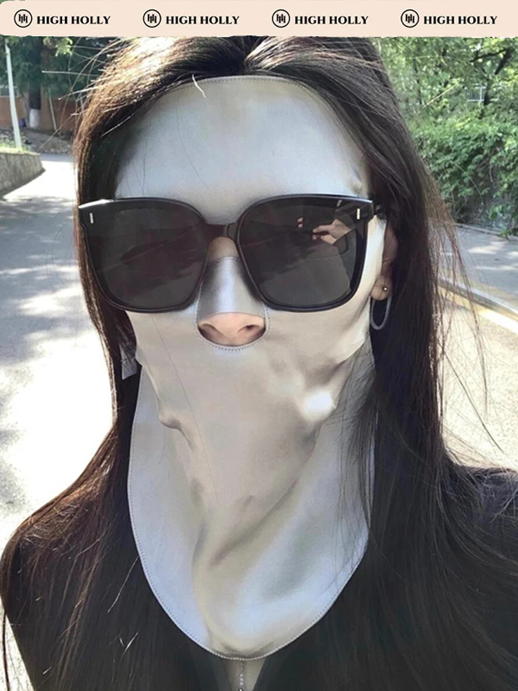 

Шелковая маска для лица Highholly с УФ-защитой, медицинская, для фототерапии, ухода за кожей, солнцезащитная, для лица