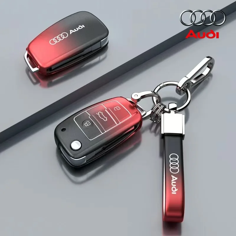 

New TPU Car Smart Remote Key Cover Case Bag Shell Keychain for Audi A4 A4L A5 Q5 Q7 TT TTS 8S B9 2016 2017 2018 Auto Accessories