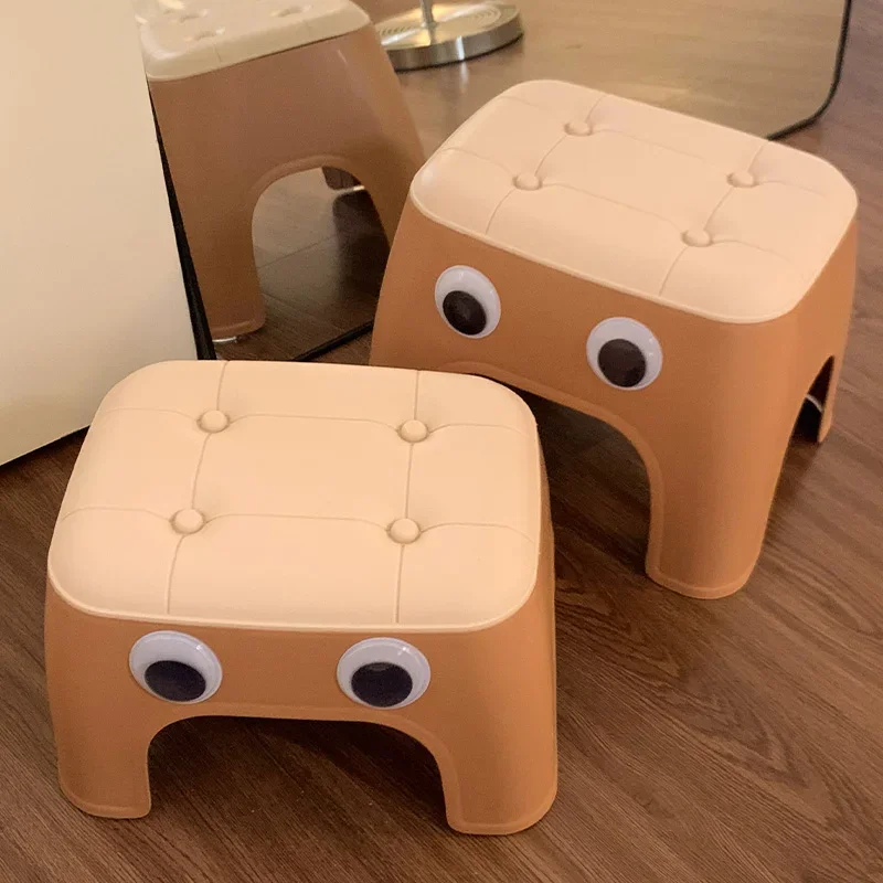 Minimalist Plastic Small Stool Home Living Room Stackable Coffee Table Bench Net Celebrity Bath Bathroom Change Shoes Bench