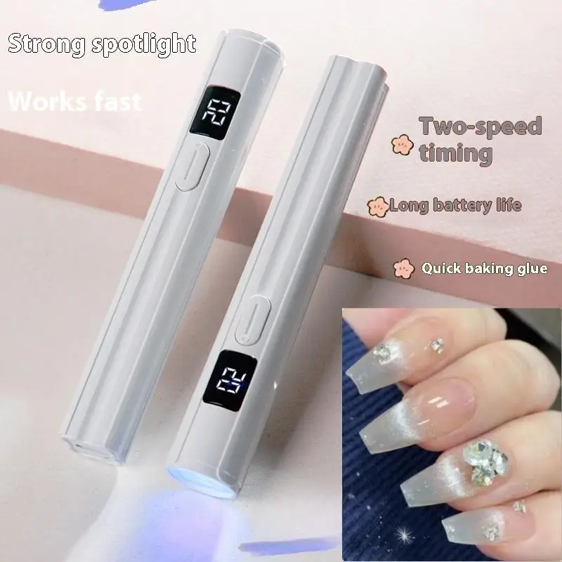 1-set mini-nageldroger LED-licht met LCD-scherm Handheld UV-licht voor nagels Oplaadbare USB Gel X-lamp