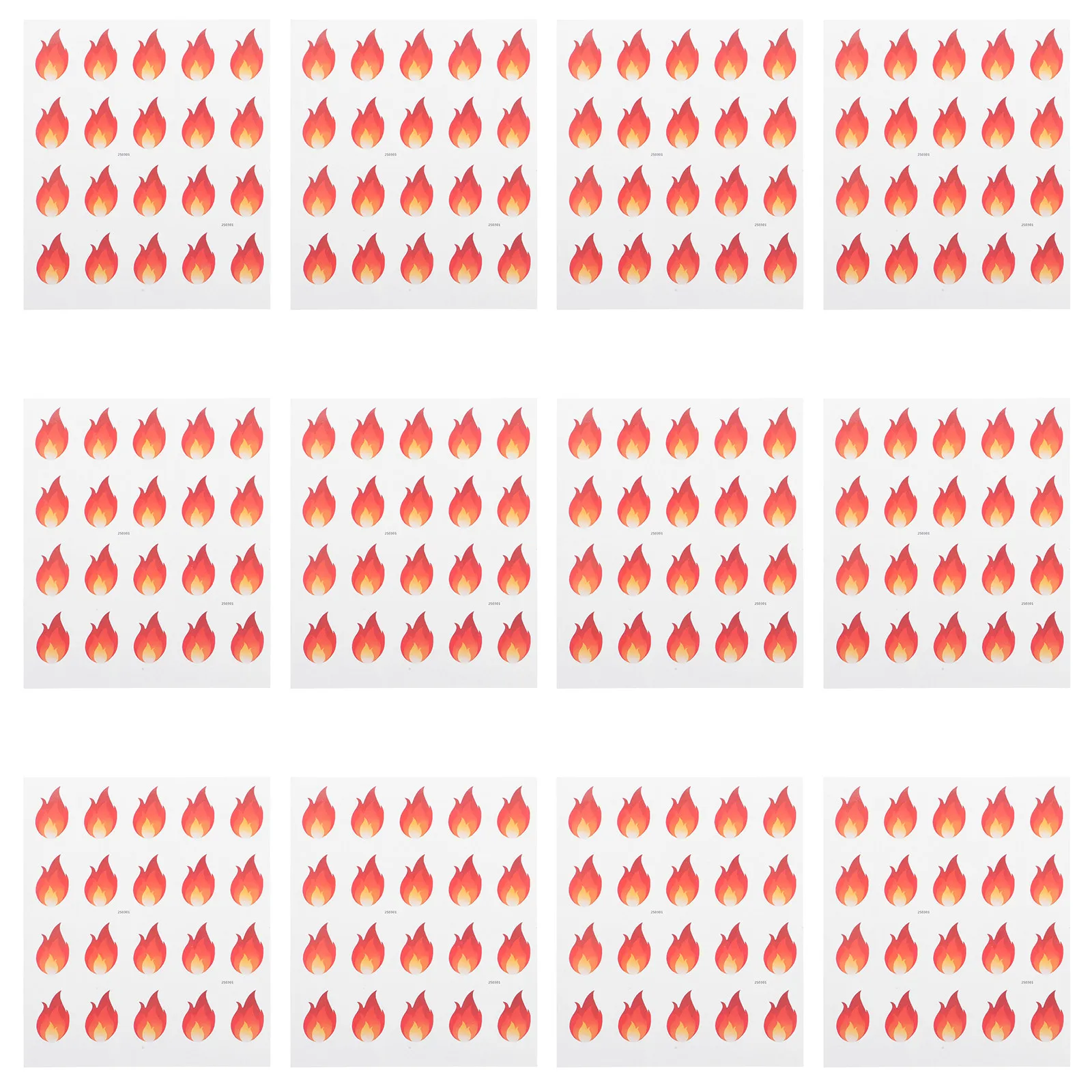 

500 шт. маленьких наклеек в форме пламени с высокой адгезией для кухонных баночек с специями, упаковки продуктов, ноутбуков, бутылок для воды, DIY